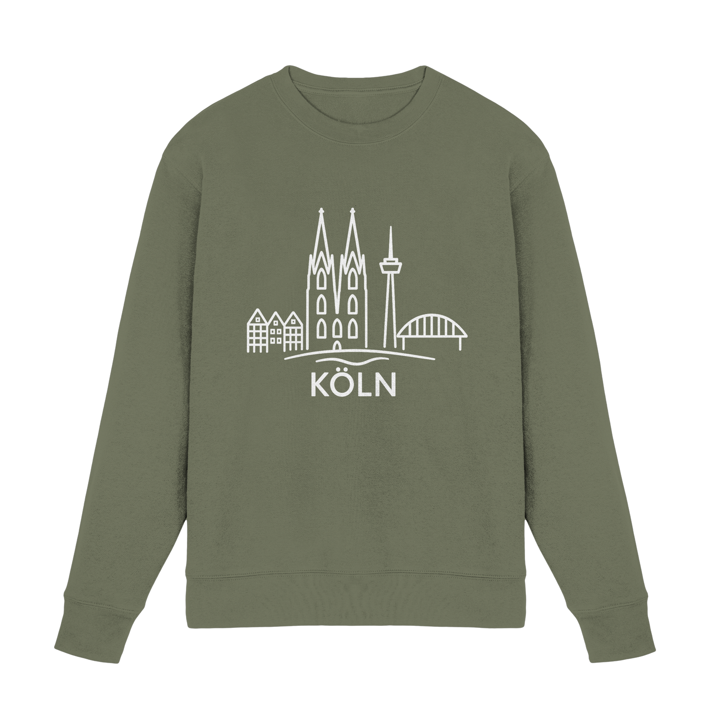 Köln Skyline (großer Druck auf der Brust) - Premium Sweatshirt