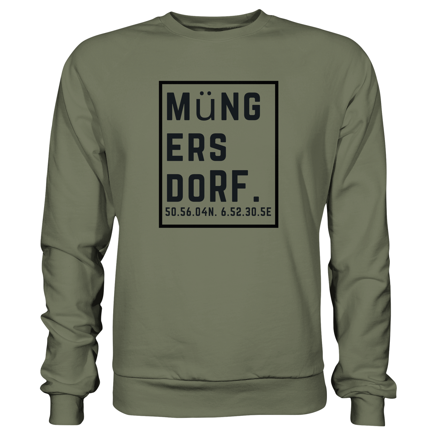 Müngersdorf Koordinaten (großer Druck auf der Brust) - Premium Sweatshirt