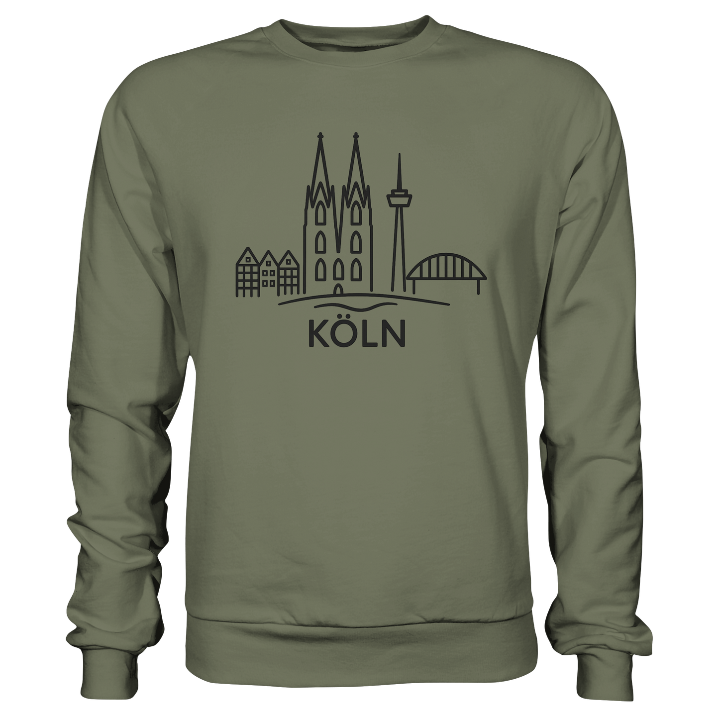 Köln Skyline (großer Druck auf der Brust) - Premium Sweatshirt