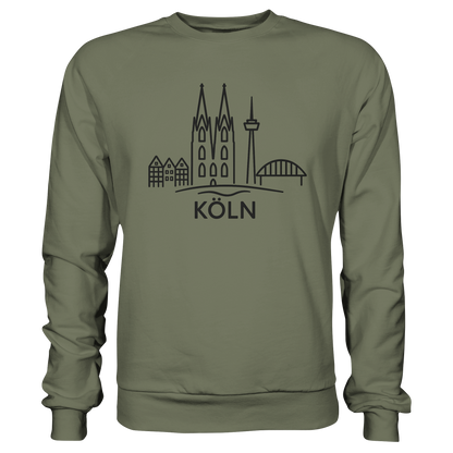 Köln Skyline (großer Druck auf der Brust) - Premium Sweatshirt