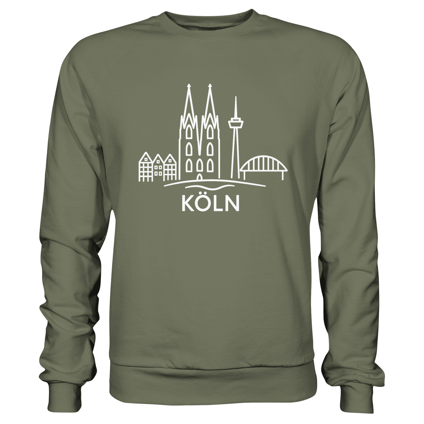 Köln Skyline (großer Druck auf der Brust) - Premium Sweatshirt