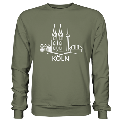Köln Skyline (großer Druck auf der Brust) - Premium Sweatshirt