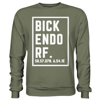 Bickendorf Koordinaten (großer Druck auf der Brust) - Premium Sweatshirt