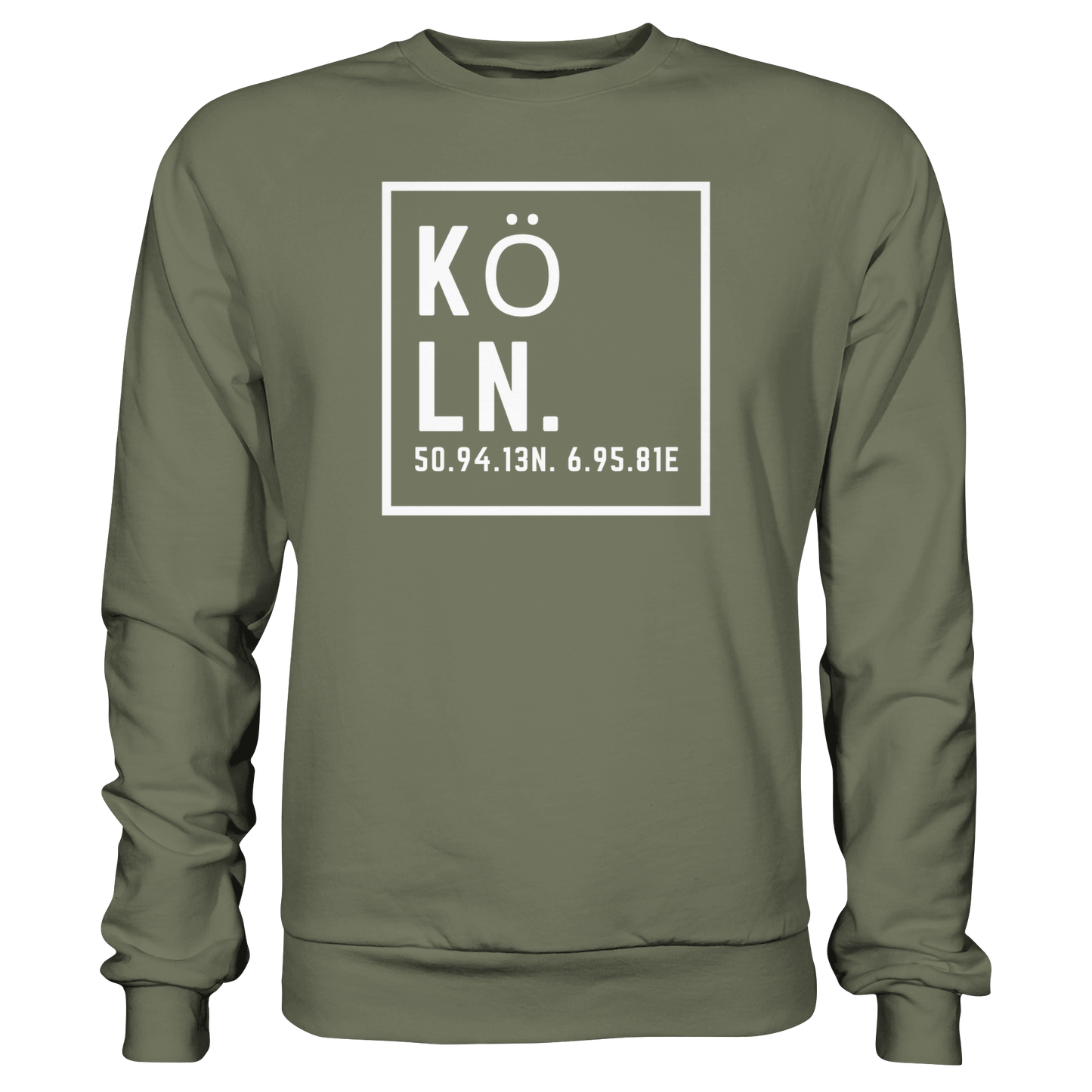 Köln Koordinaten (großer Druck auf der Brust) - Premium Sweatshirt