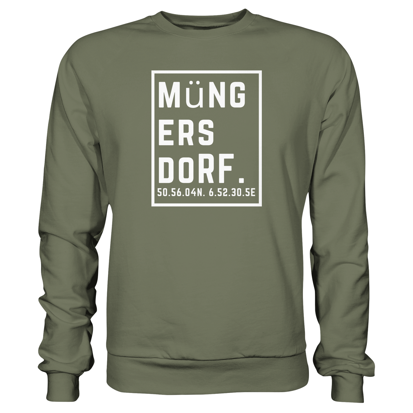 Müngersdorf Koordinaten (großer Druck auf der Brust) - Premium Sweatshirt