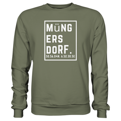Müngersdorf Koordinaten (großer Druck auf der Brust) - Premium Sweatshirt
