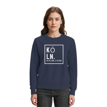 Köln Koordinaten (großer Druck auf der Brust) - Premium Sweatshirt