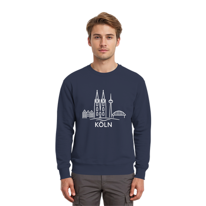 Köln Skyline (großer Druck auf der Brust) - Premium Sweatshirt