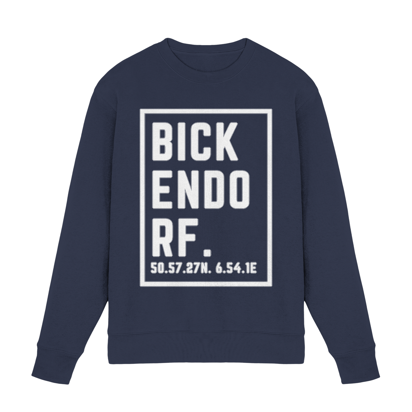Bickendorf Koordinaten (großer Druck auf der Brust) - Premium Sweatshirt