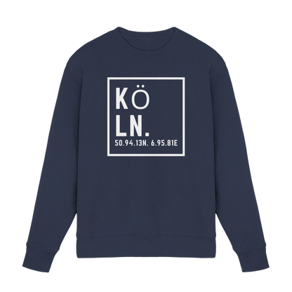 Köln Koordinaten (großer Druck auf der Brust) - Premium Sweatshirt