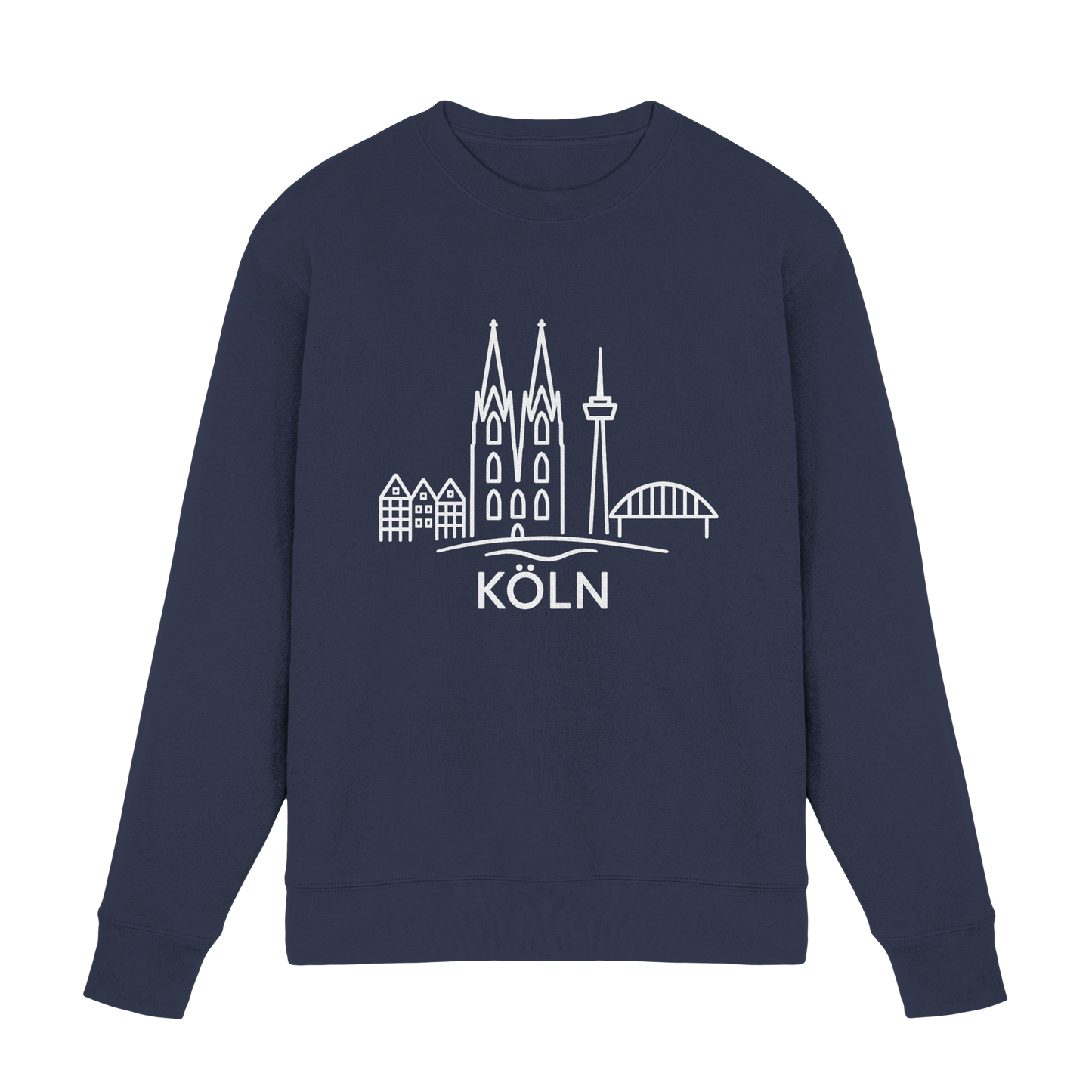 Köln Skyline (großer Druck auf der Brust) - Premium Sweatshirt