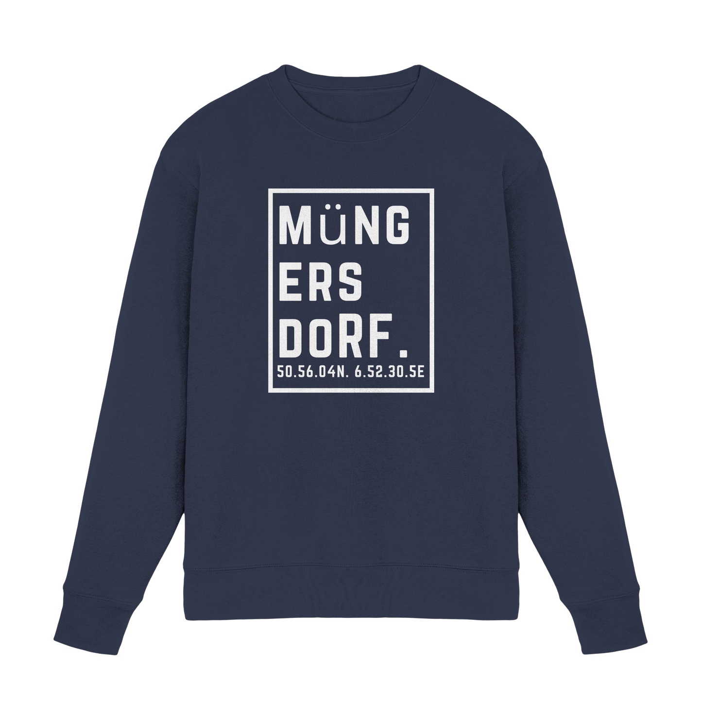 Müngersdorf Koordinaten (großer Druck auf der Brust) - Premium Sweatshirt