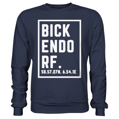 Bickendorf Koordinaten (großer Druck auf der Brust) - Premium Sweatshirt