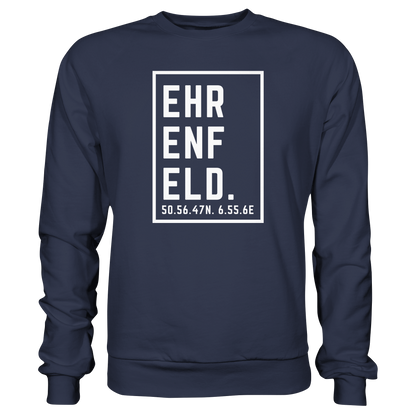 Ehrenfeld Koordinaten (großer Druck auf der Brust) - Premium Sweatshirt