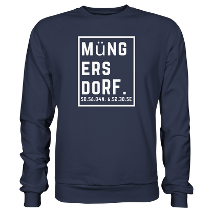 Müngersdorf Koordinaten (großer Druck auf der Brust) - Premium Sweatshirt