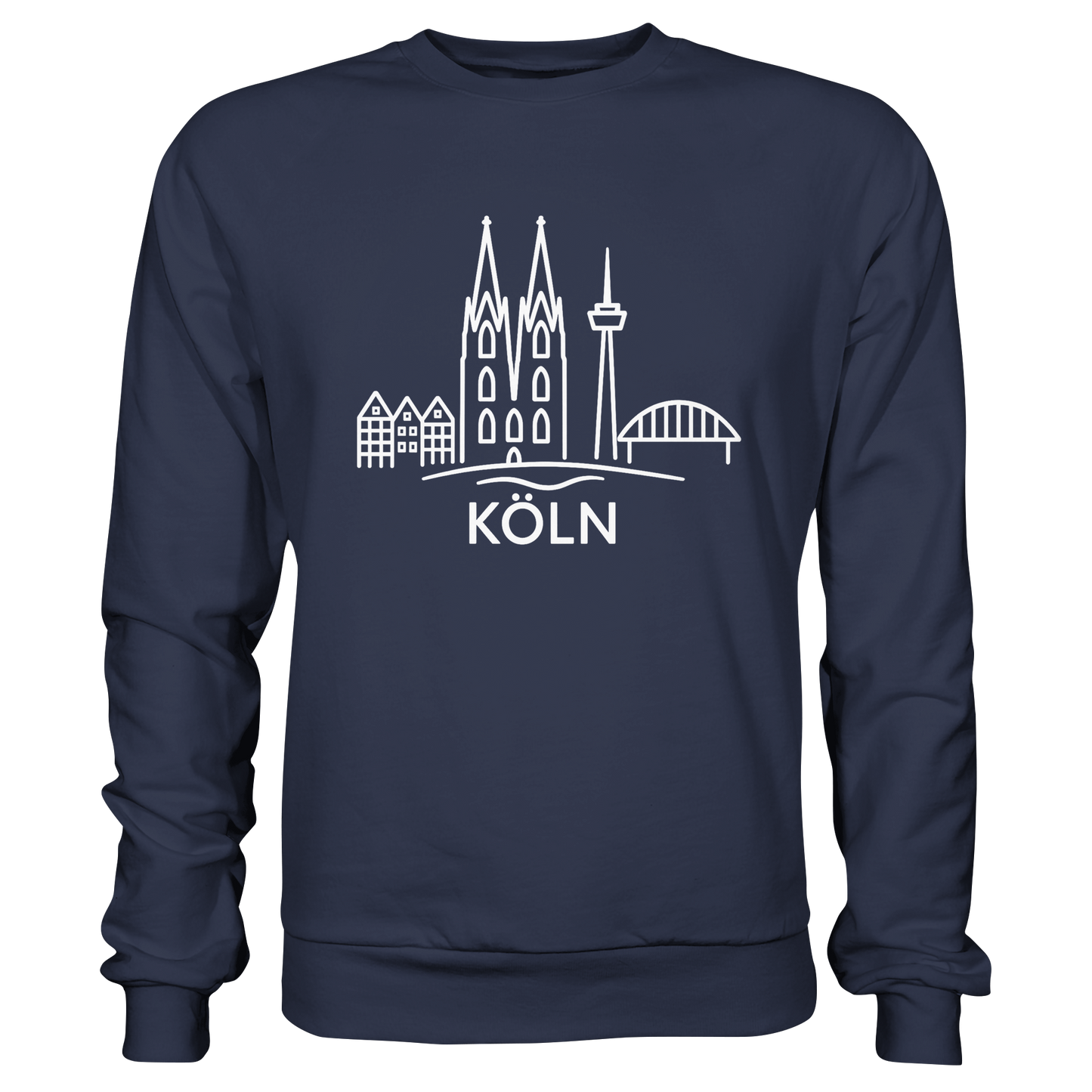Köln Skyline (großer Druck auf der Brust) - Premium Sweatshirt