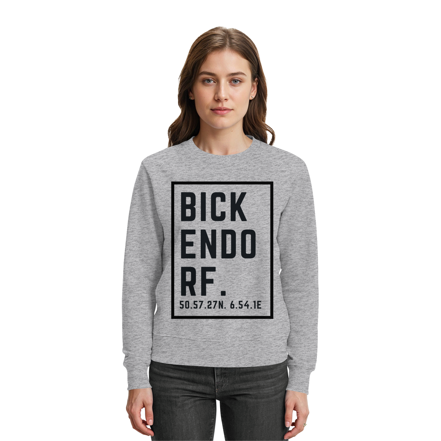 Bickendorf Koordinaten (großer Druck auf der Brust) - Premium Sweatshirt
