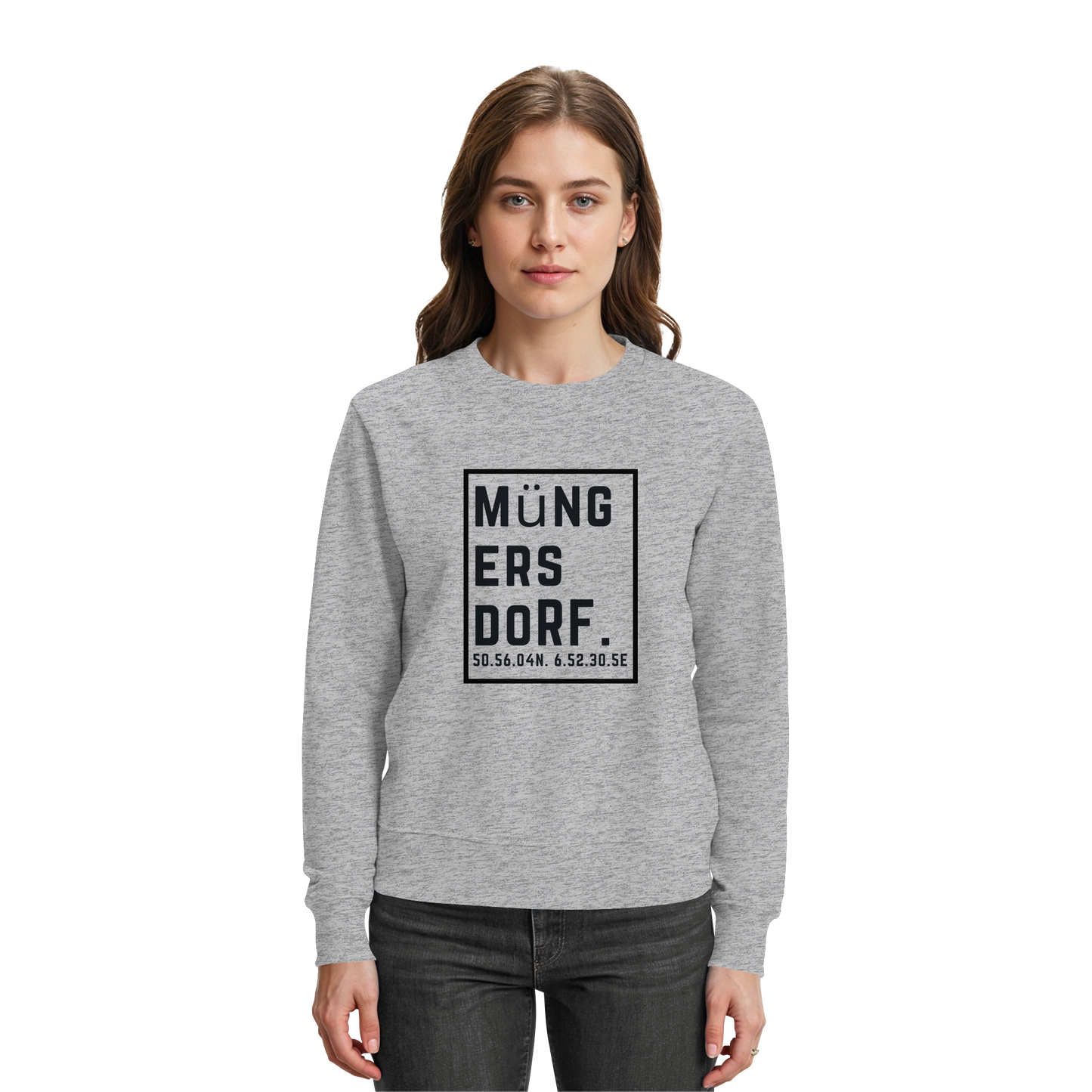Müngersdorf Koordinaten (großer Druck auf der Brust) - Premium Sweatshirt