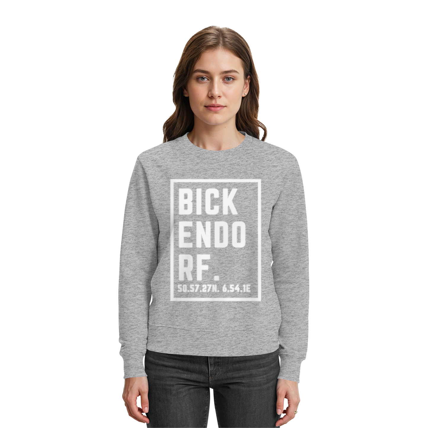 Bickendorf Koordinaten (großer Druck auf der Brust) - Premium Sweatshirt