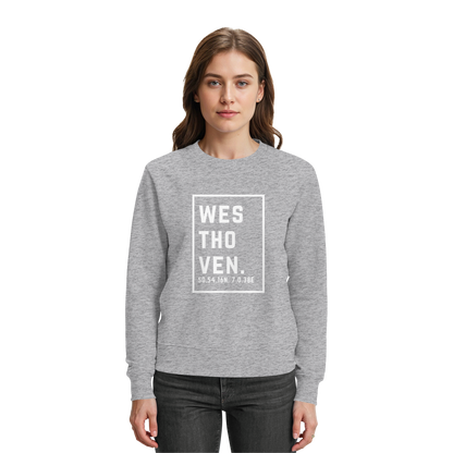 Westhoven Koordinaten (großer Druck auf der Brust) - Premium Sweatshirt