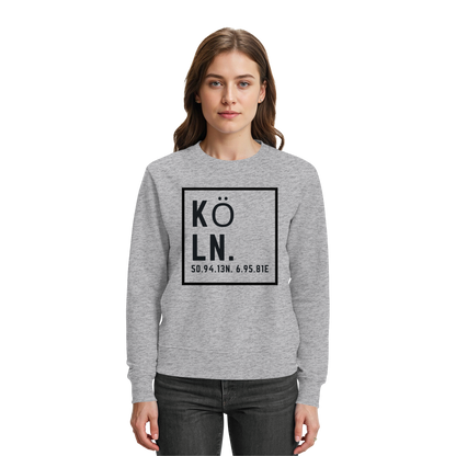 Köln Koordinaten (großer Druck auf der Brust) - Premium Sweatshirt