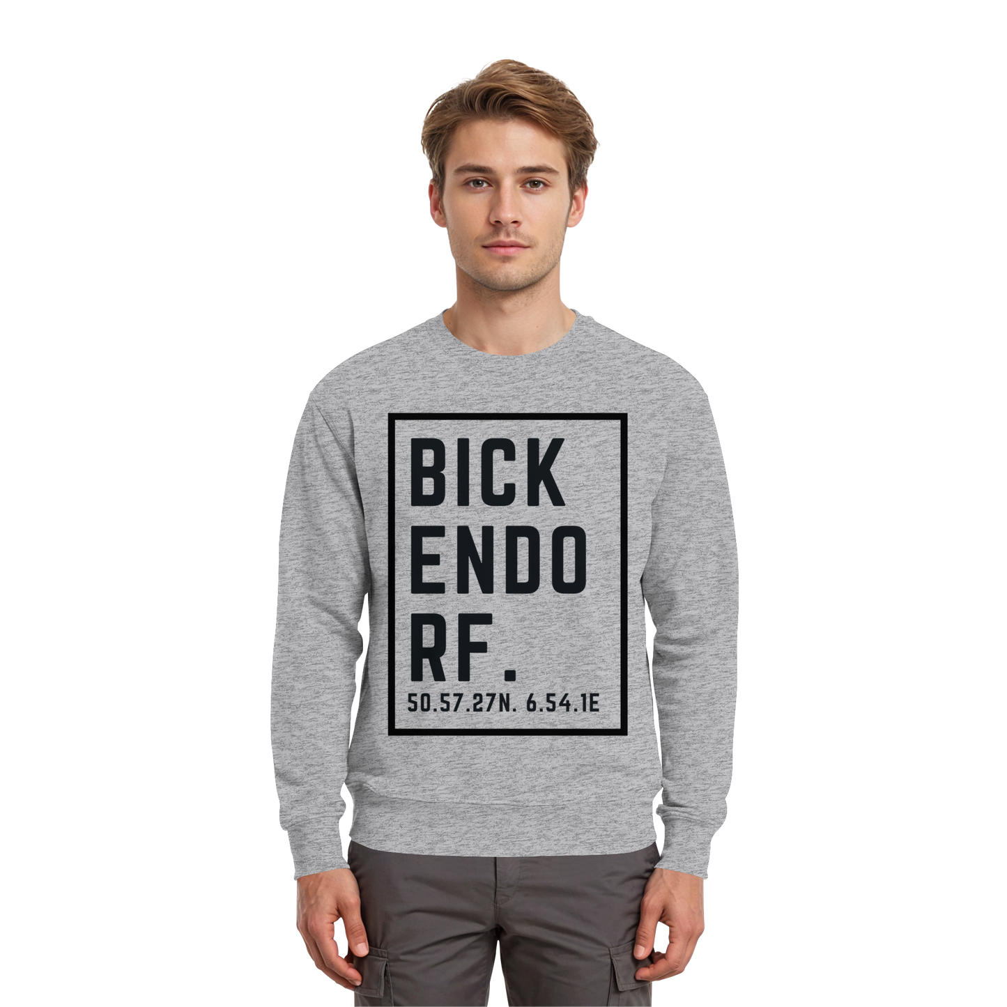 Bickendorf Koordinaten (großer Druck auf der Brust) - Premium Sweatshirt