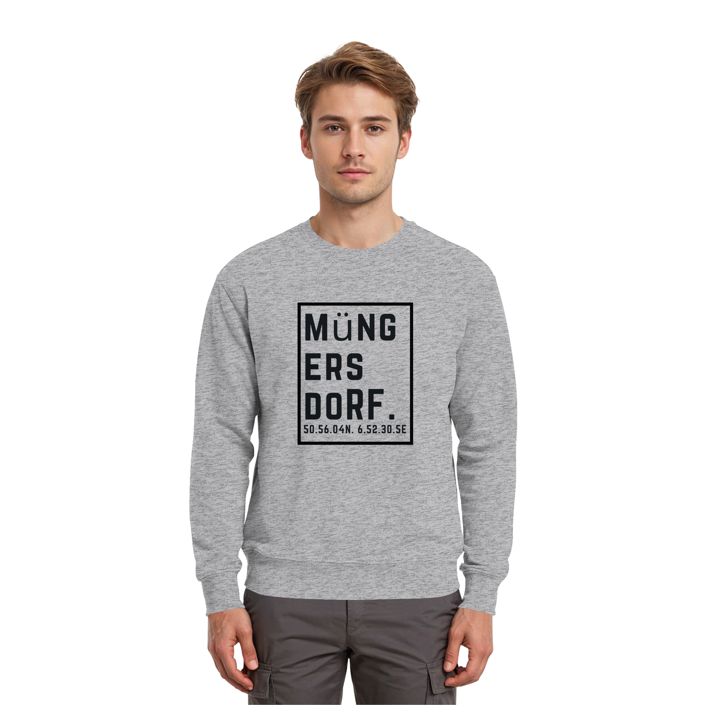Müngersdorf Koordinaten (großer Druck auf der Brust) - Premium Sweatshirt