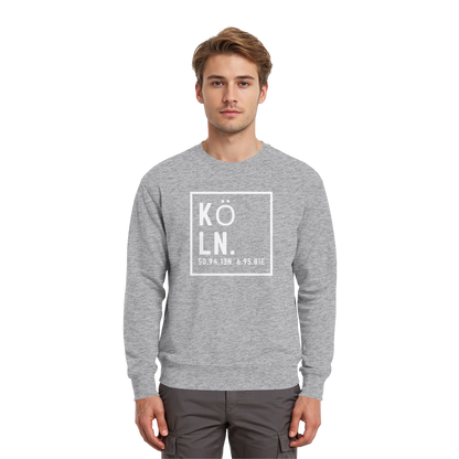 Köln Koordinaten (großer Druck auf der Brust) - Premium Sweatshirt