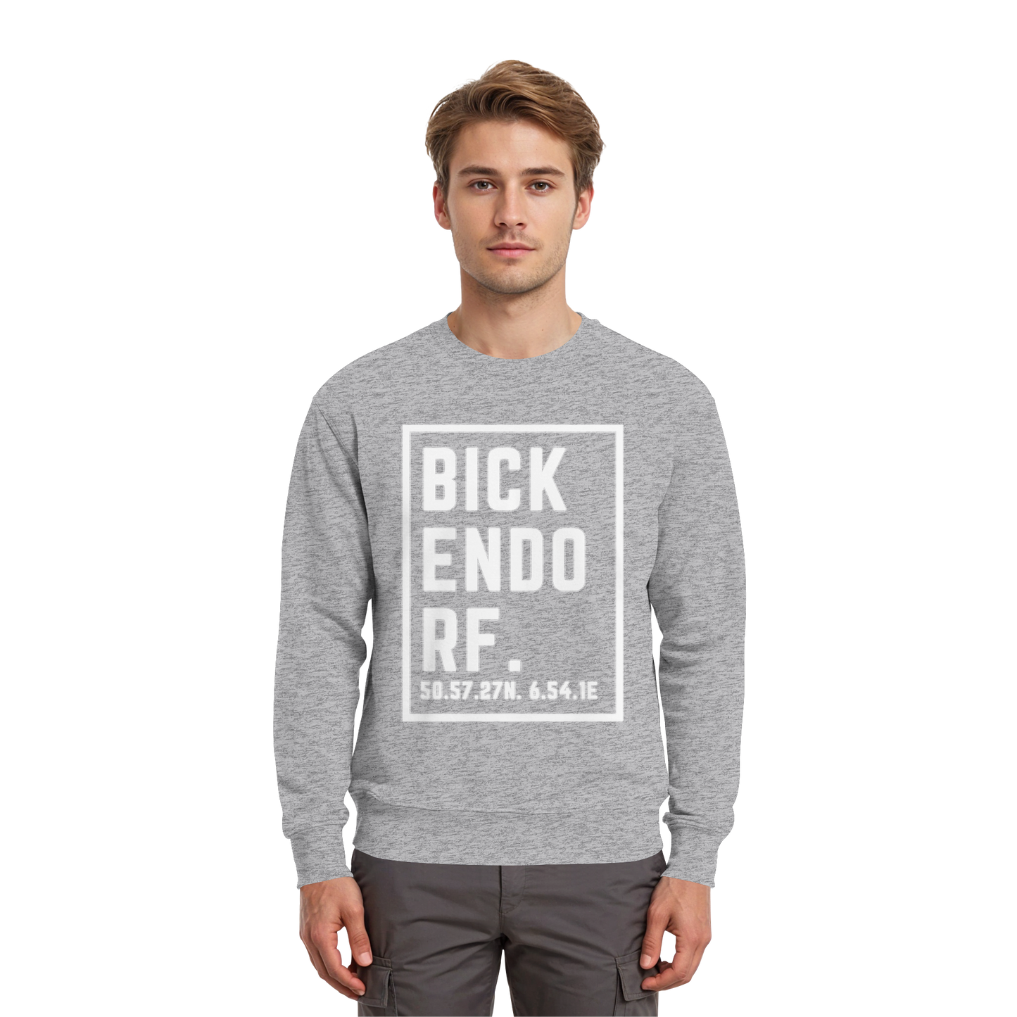 Bickendorf Koordinaten (großer Druck auf der Brust) - Premium Sweatshirt