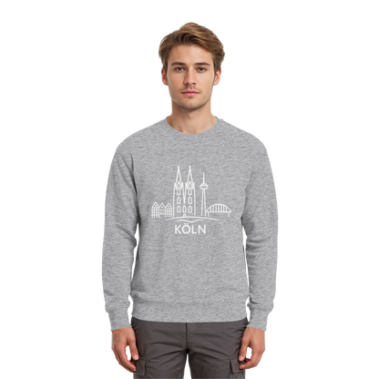 Köln Skyline (großer Druck auf der Brust) - Premium Sweatshirt