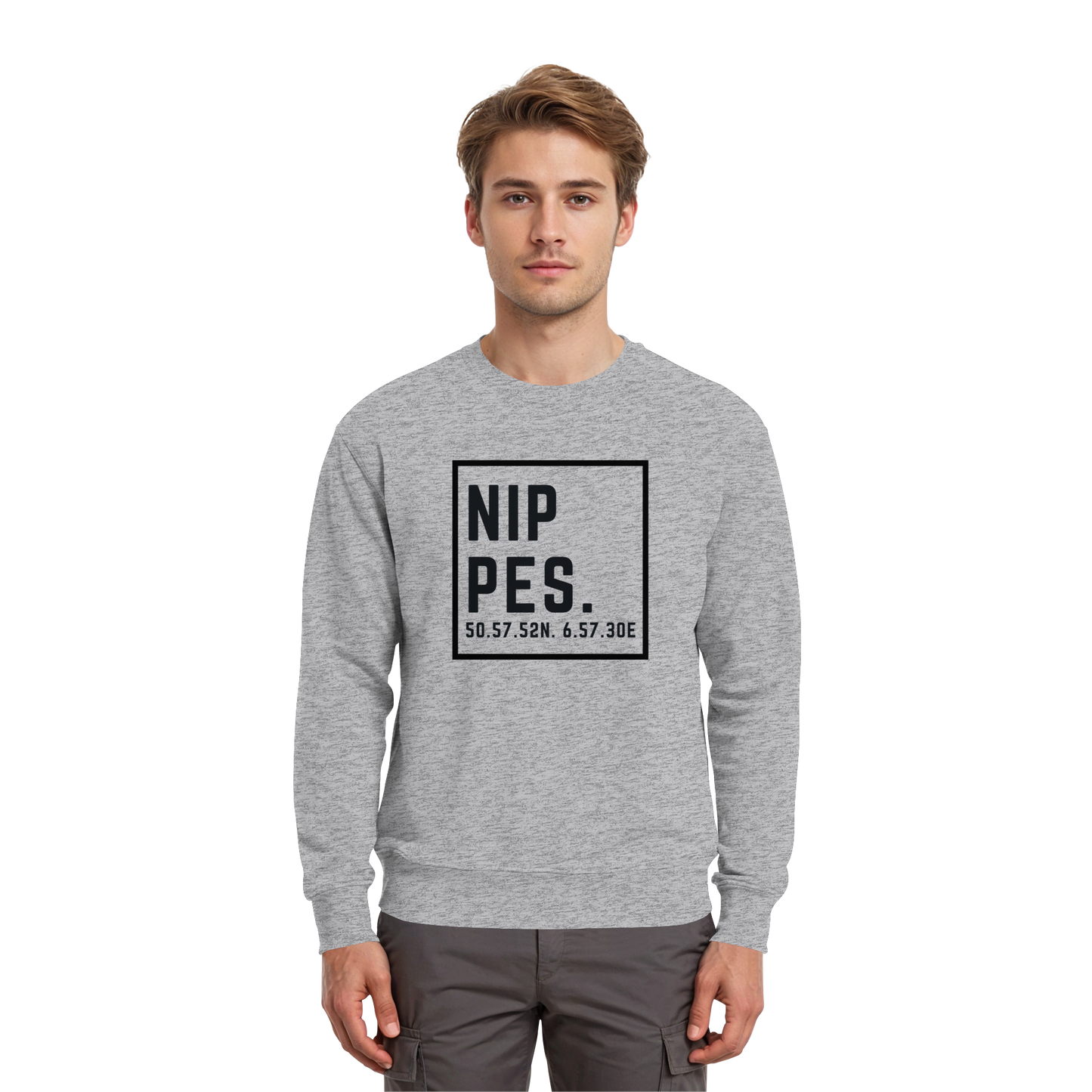 Nippes Koordinaten (großer Druck auf der Brust) - Premium Sweatshirt