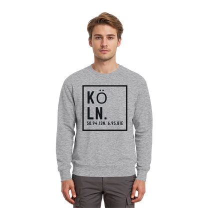Köln Koordinaten (großer Druck auf der Brust) - Premium Sweatshirt