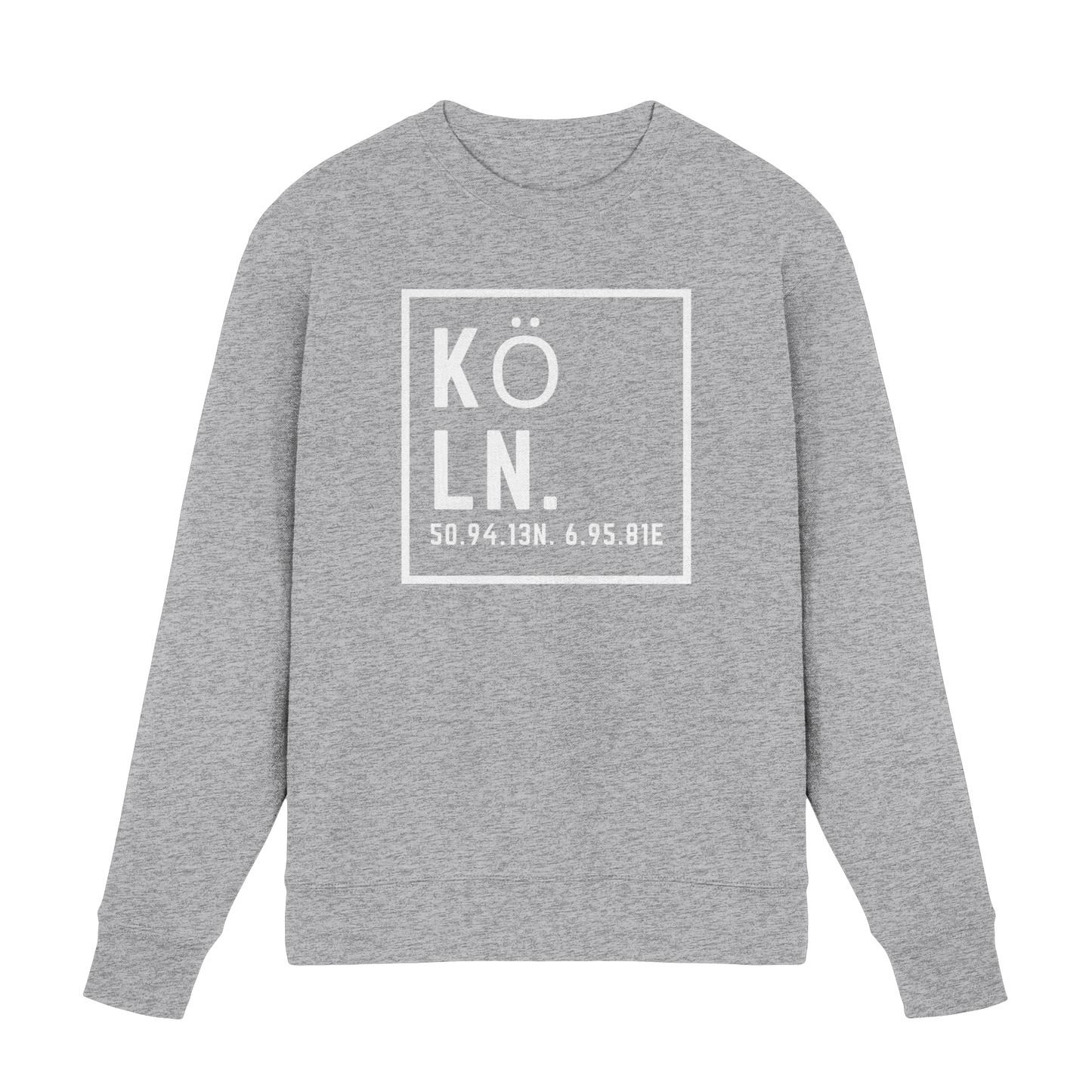 Köln Koordinaten (großer Druck auf der Brust) - Premium Sweatshirt