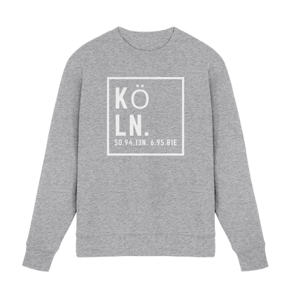 Köln Koordinaten (großer Druck auf der Brust) - Premium Sweatshirt