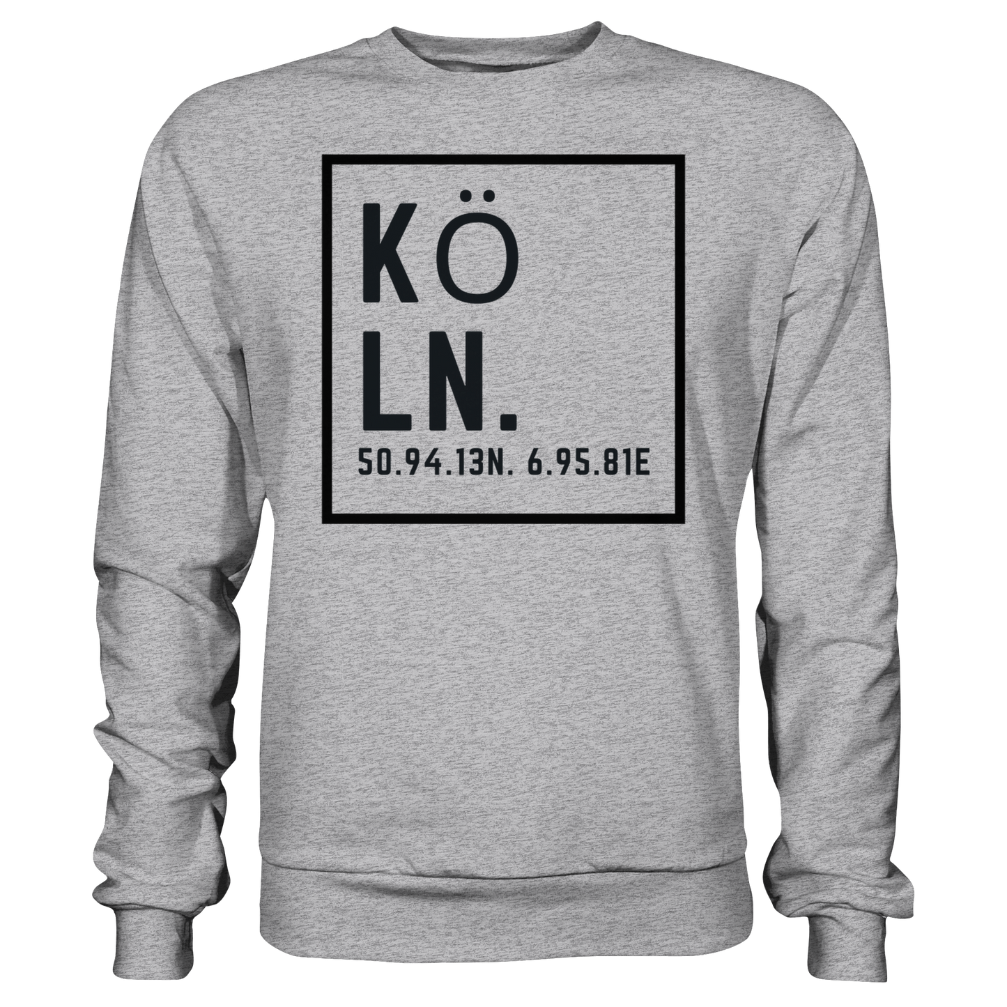 Köln Koordinaten (großer Druck auf der Brust) - Premium Sweatshirt