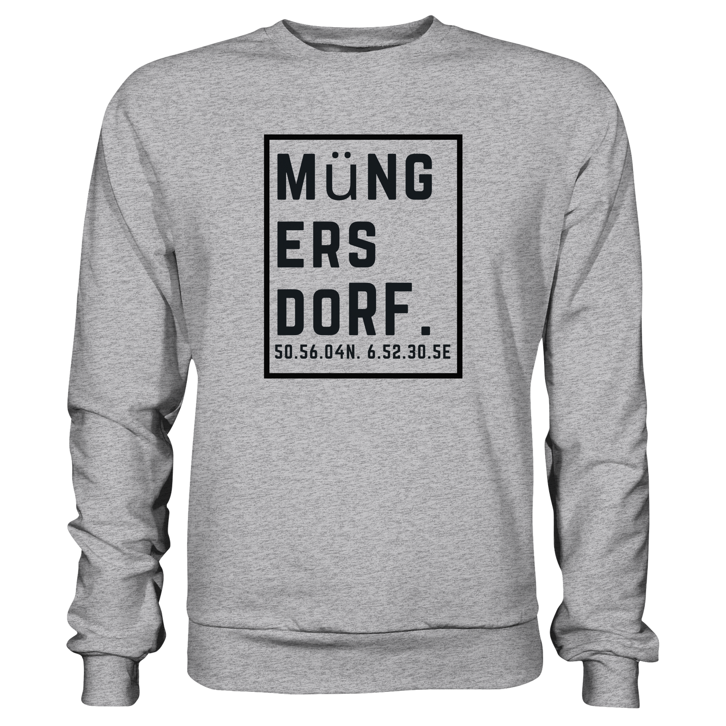 Müngersdorf Koordinaten (großer Druck auf der Brust) - Premium Sweatshirt