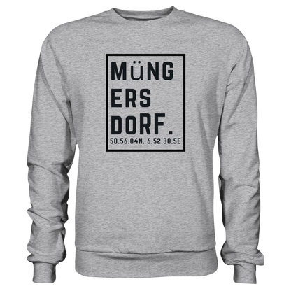 Müngersdorf Koordinaten (großer Druck auf der Brust) - Premium Sweatshirt