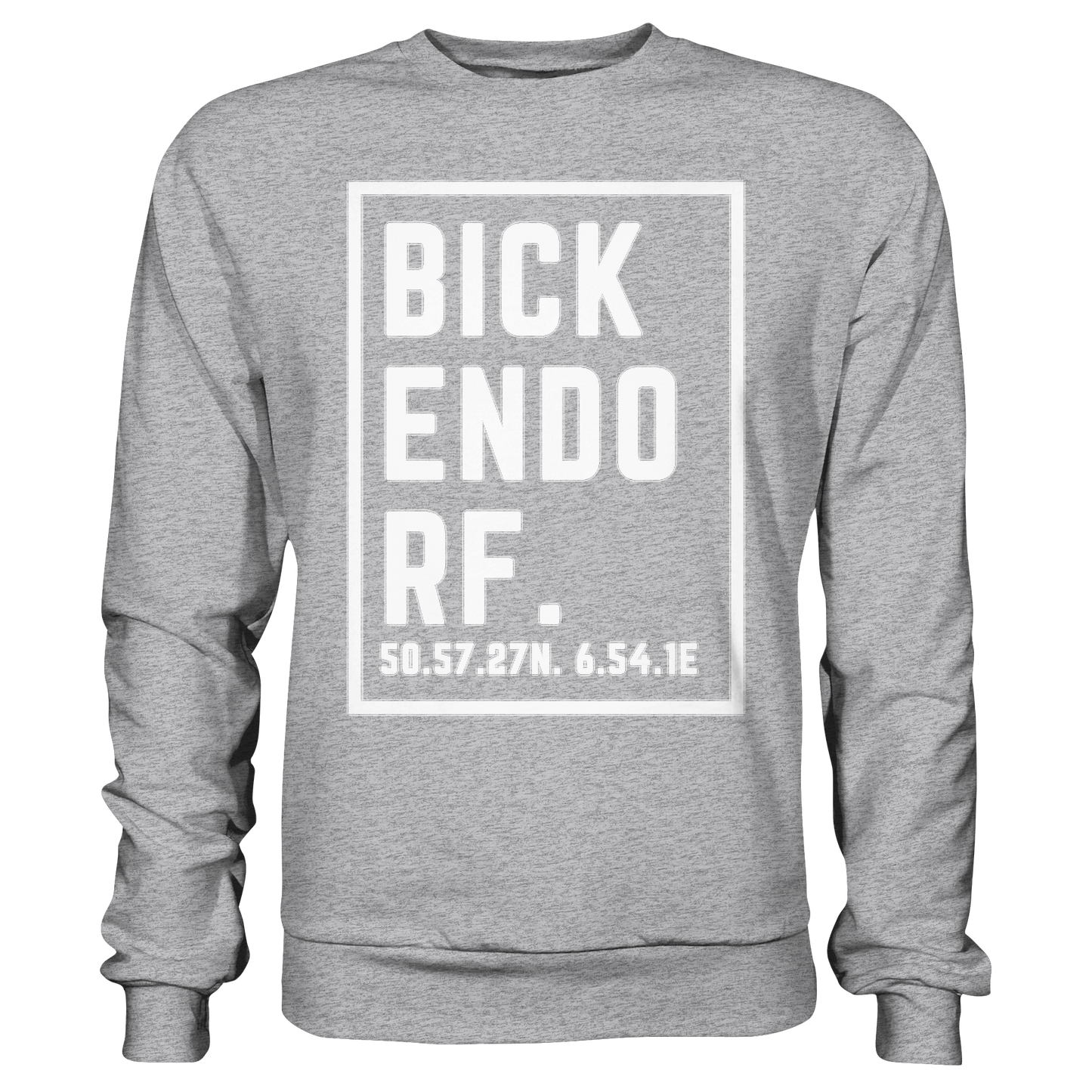Bickendorf Koordinaten (großer Druck auf der Brust) - Premium Sweatshirt