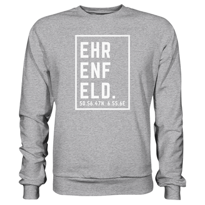 Ehrenfeld Koordinaten (großer Druck auf der Brust) - Premium Sweatshirt