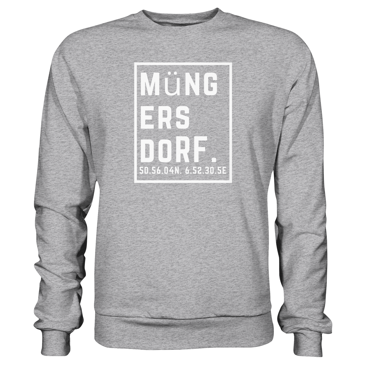 Müngersdorf Koordinaten (großer Druck auf der Brust) - Premium Sweatshirt