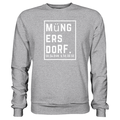 Müngersdorf Koordinaten (großer Druck auf der Brust) - Premium Sweatshirt