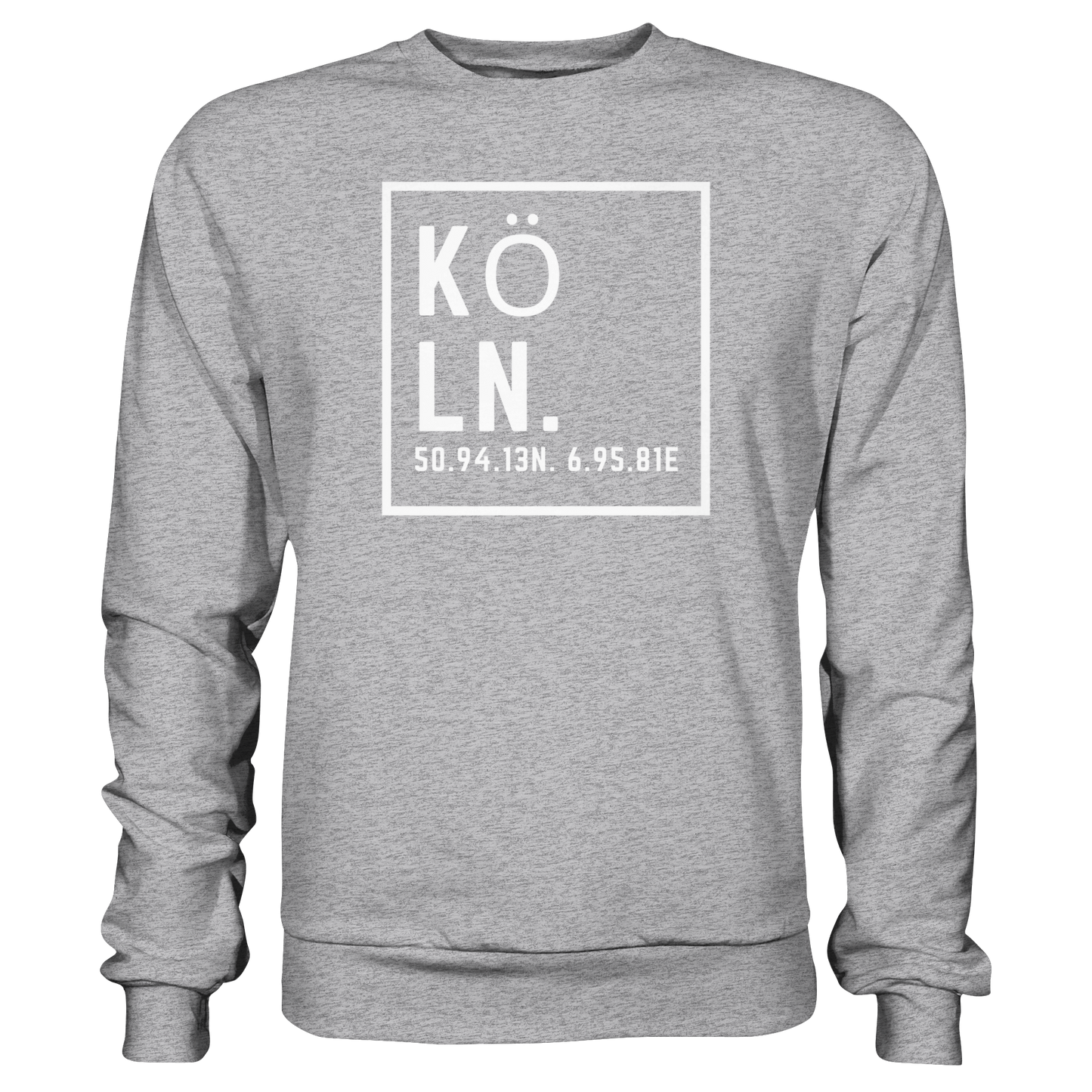 Köln Koordinaten (großer Druck auf der Brust) - Premium Sweatshirt