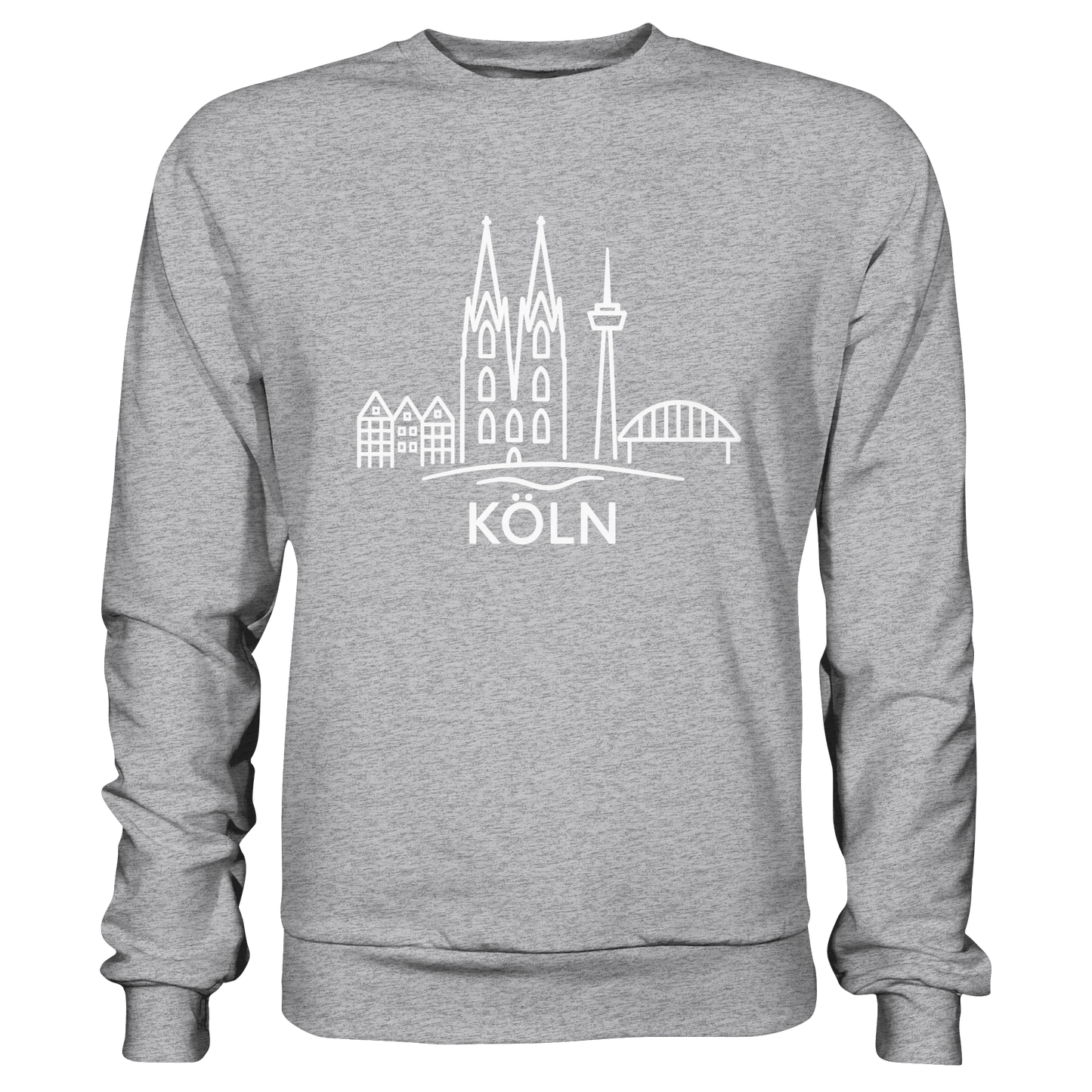 Köln Skyline (großer Druck auf der Brust) - Premium Sweatshirt