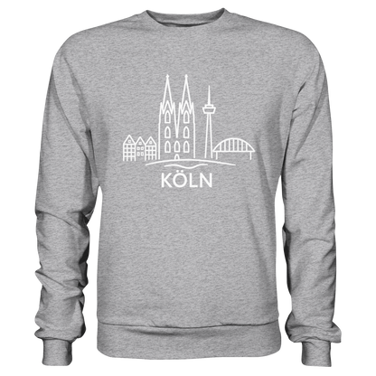 Köln Skyline (großer Druck auf der Brust) - Premium Sweatshirt