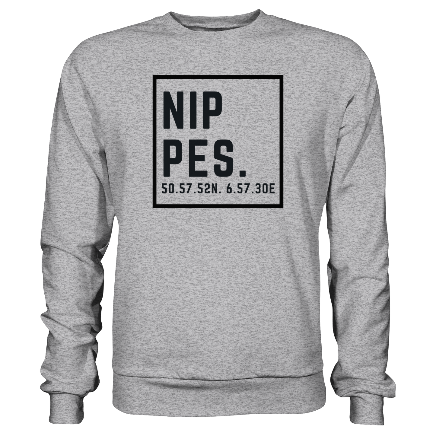 Nippes Koordinaten (großer Druck auf der Brust) - Premium Sweatshirt