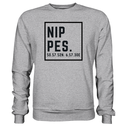 Nippes Koordinaten (großer Druck auf der Brust) - Premium Sweatshirt