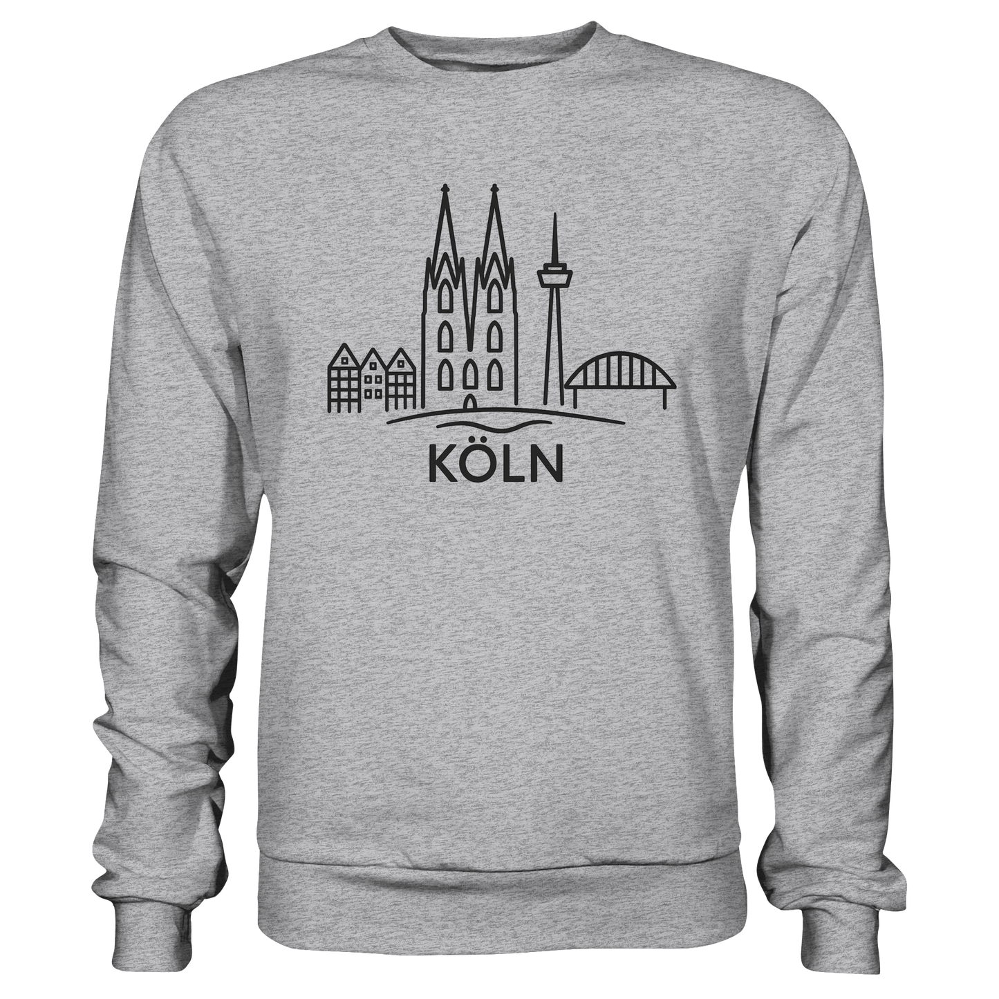 Köln Skyline (großer Druck auf der Brust) - Premium Sweatshirt