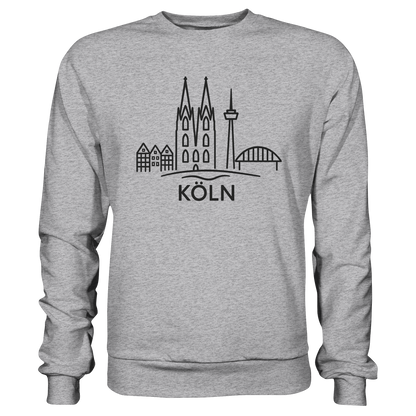 Köln Skyline (großer Druck auf der Brust) - Premium Sweatshirt