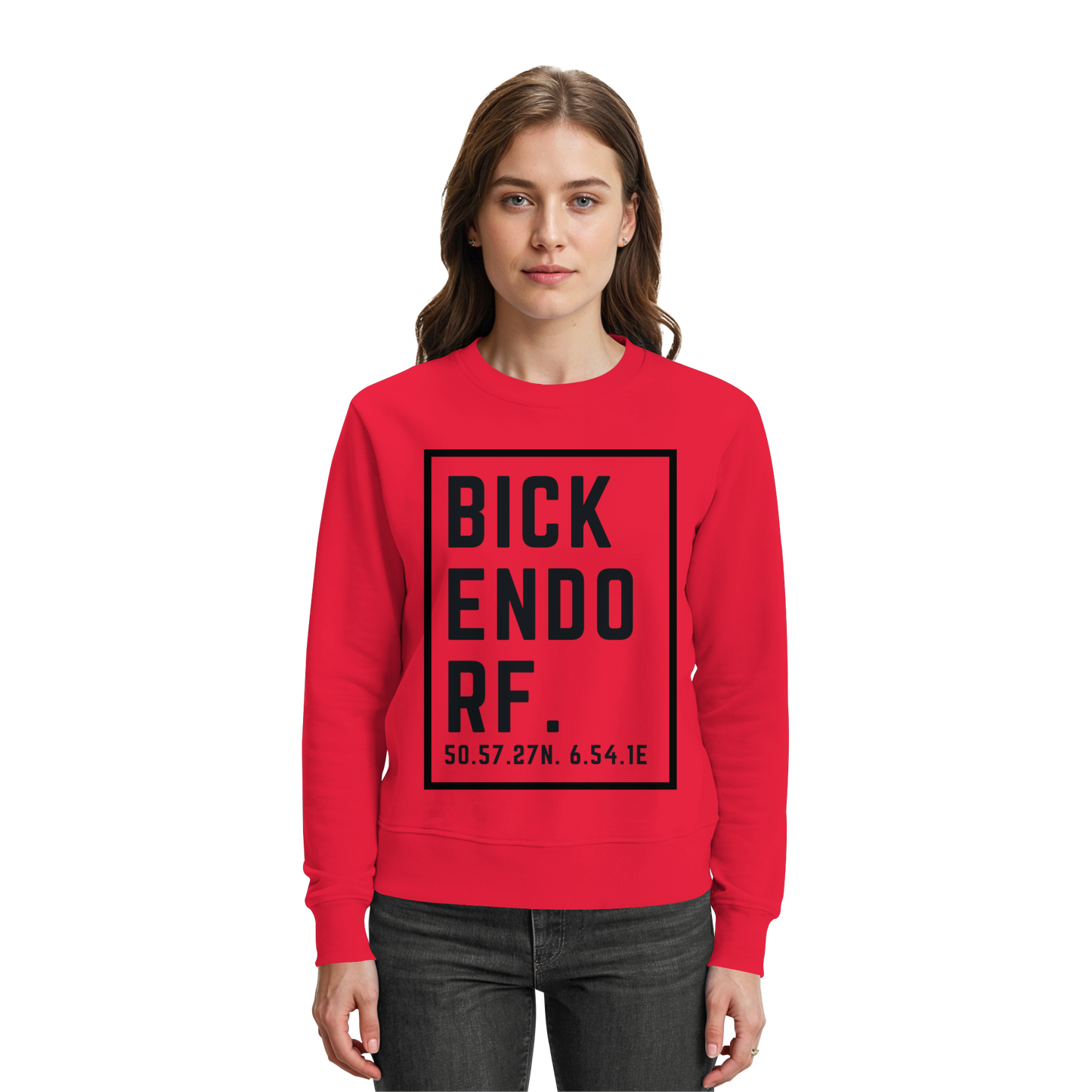 Bickendorf Koordinaten (großer Druck auf der Brust) - Premium Sweatshirt