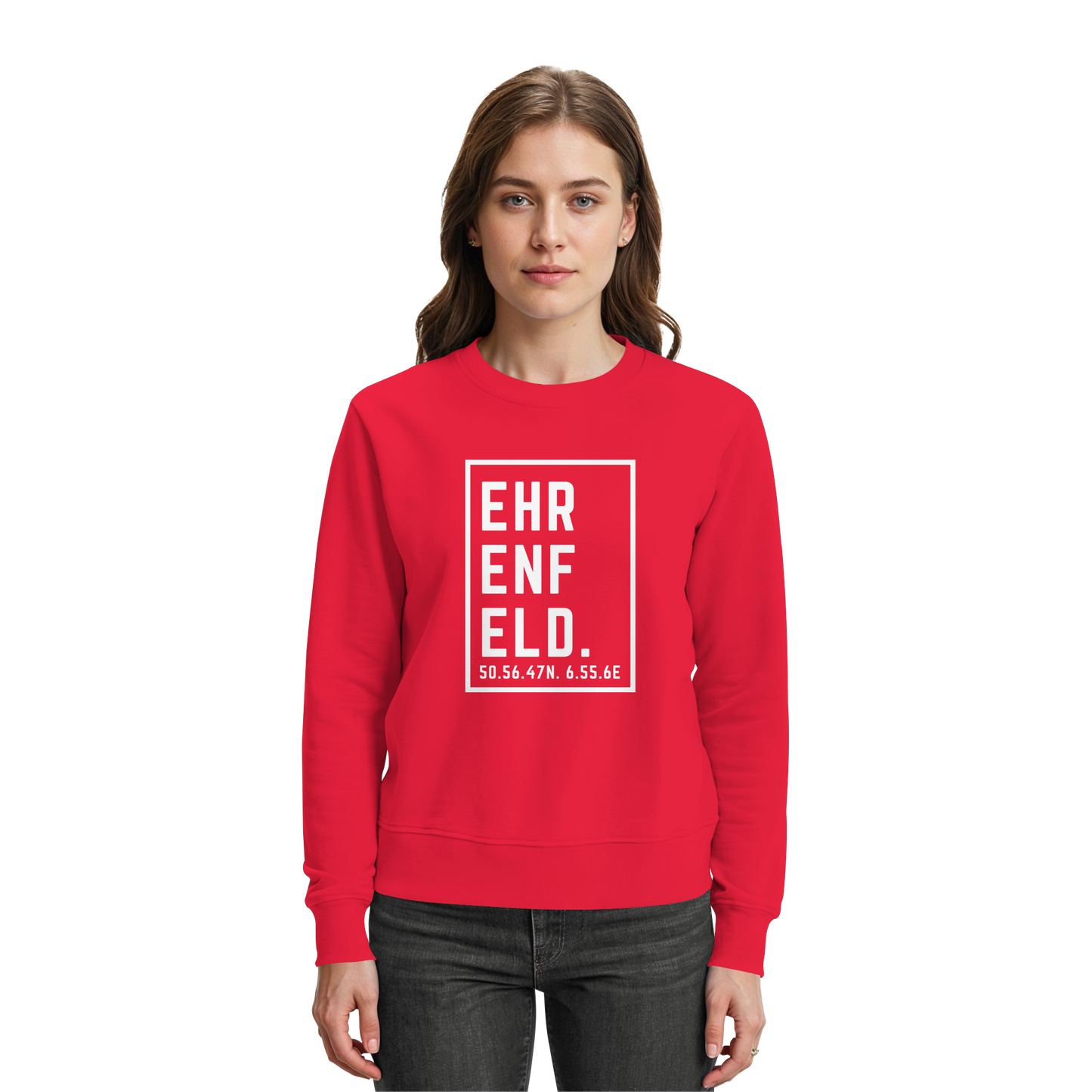 Ehrenfeld Koordinaten (großer Druck auf der Brust) - Premium Sweatshirt